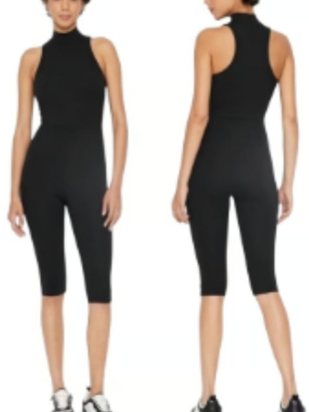 NWT Wild Fable Butter Bliss Jumpsuit Sleeveless Capri Medium Black
